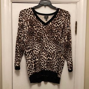 Cheetah Print Sweater 1X